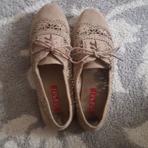 Tan  suede lace looking shoes